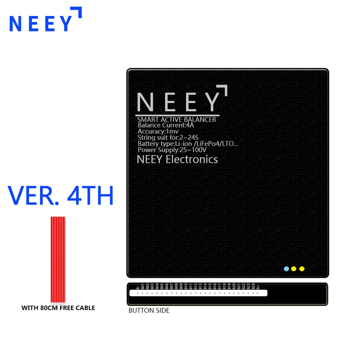 Battery Equalizer Balancer - NEEY 4A Aktif Dengeleyici Akıllı Lifepo4