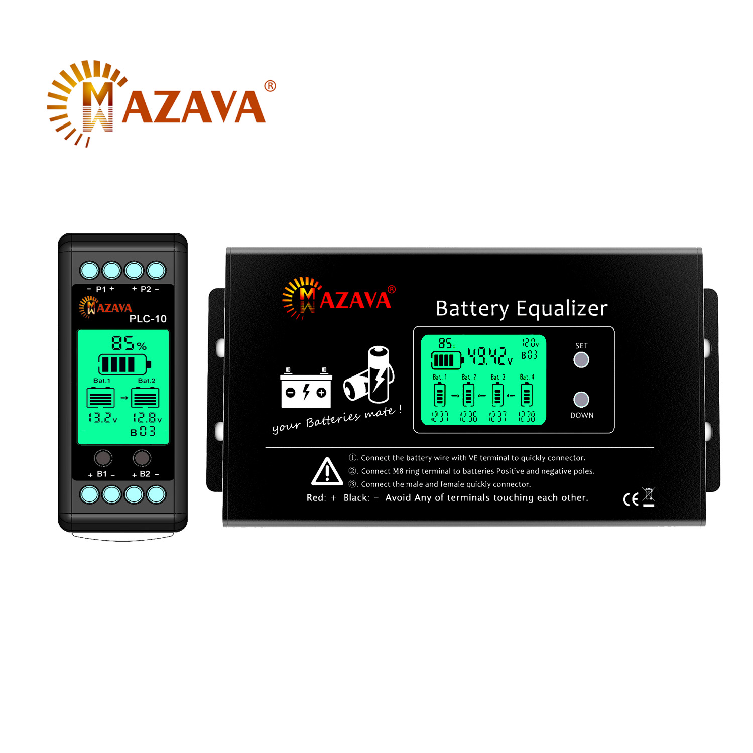 Battery Equalizer Balancer - MAZAVA PLC-10 HX02 Pil Dengeleyici 2S