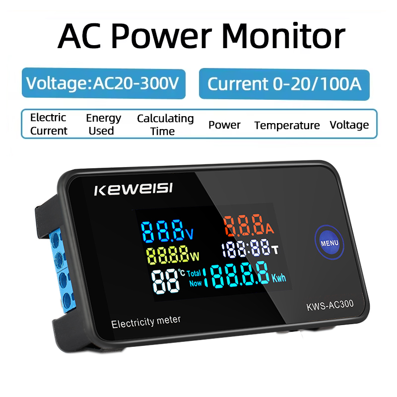 Renewable Energy Demonstration Kit - KWS-AC300 AC 50-300V Voltmetre Ampermetre 20A/100A