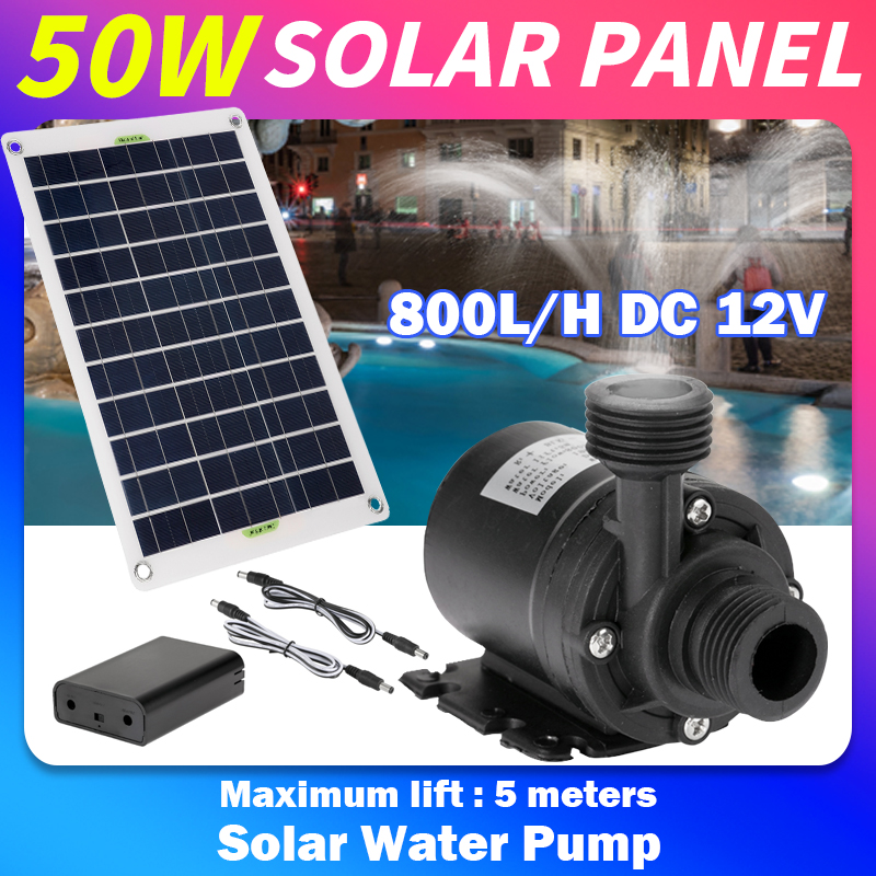 Solar Pool Pump Kit - 50W 12V Düşük Gürültü Fırçasız Pompa