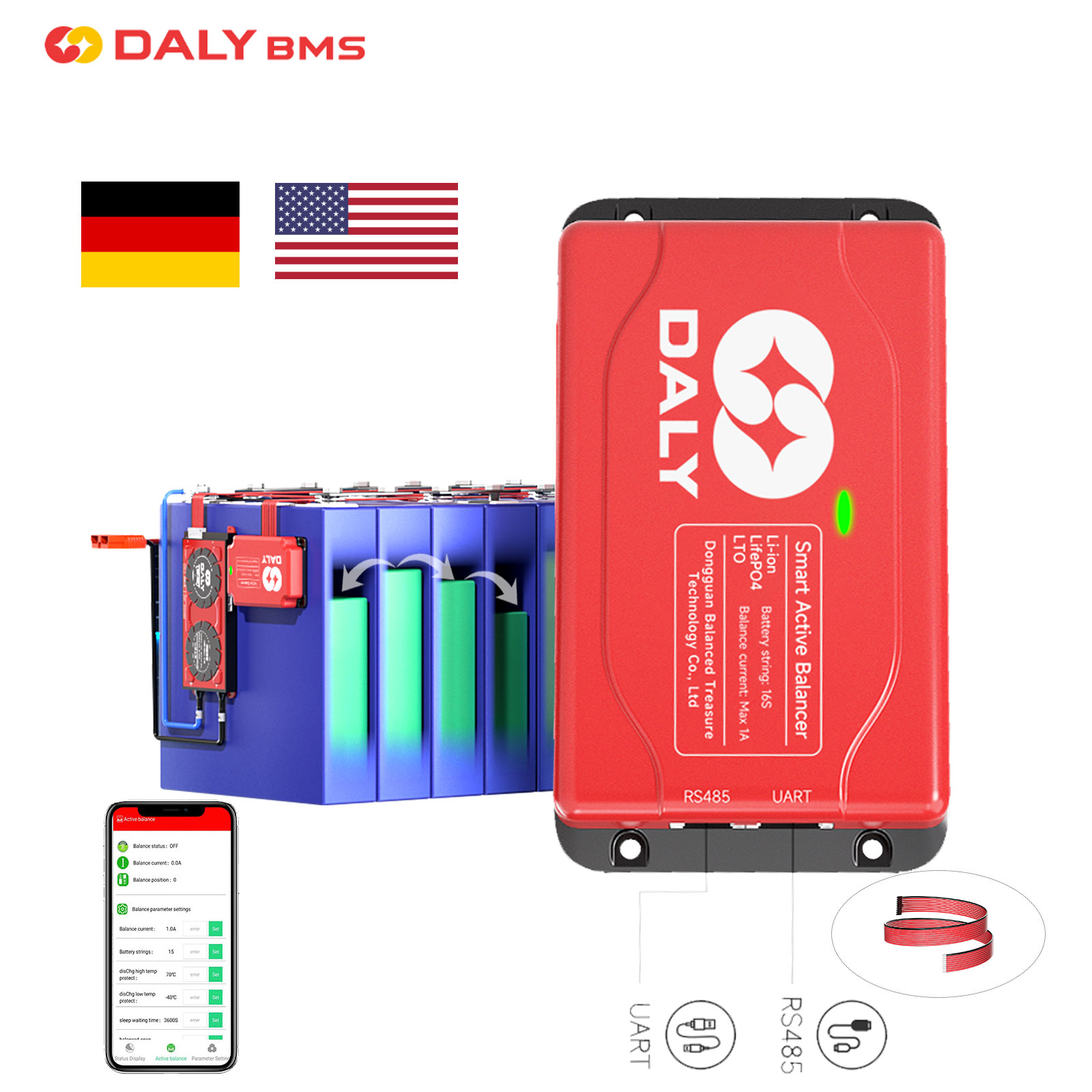 Battery Equalizer Balancer - Daly 1A aktif ekolayzır dengeleyici akıllı